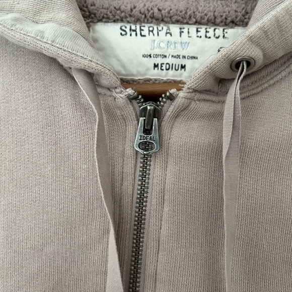 J. Crew Sherpa Fleece Full-Zip Hoodie - Picture 4 of 10
